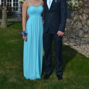 Light blue prom dress